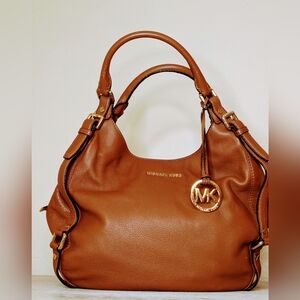 Michael Kors Beautiful Bedford Long Shoulder Tote Bag English Tan (L)
